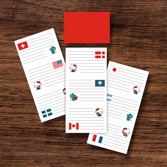 Papier à en-tête avec enveloppe - Fichier PDF pour impression et assemblage