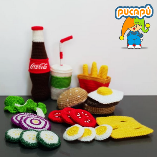 COMPLETE HAMBURGER SET - Amigurumi Pattern PDF