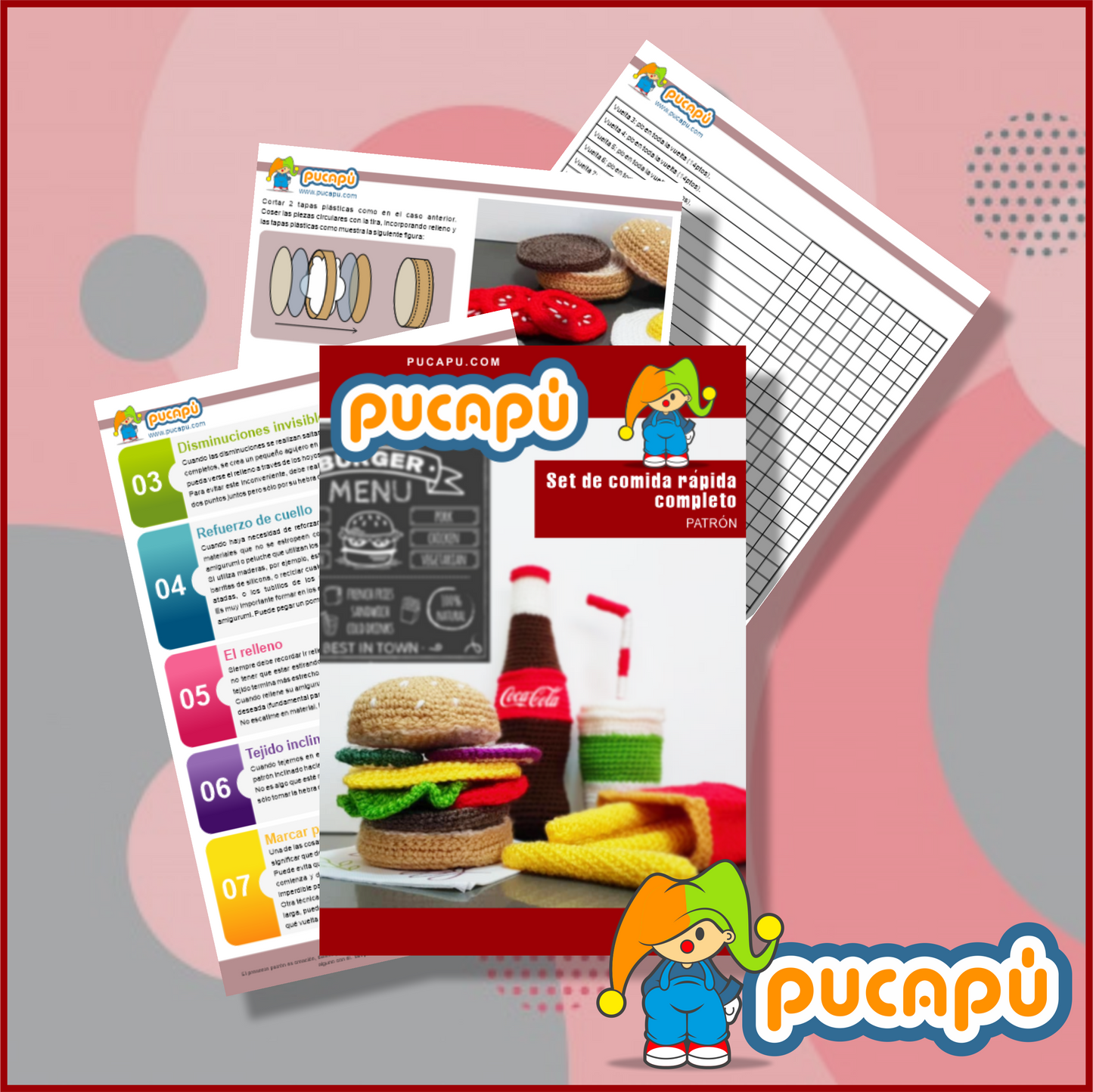 Set Hamburguesa Completa Patrón