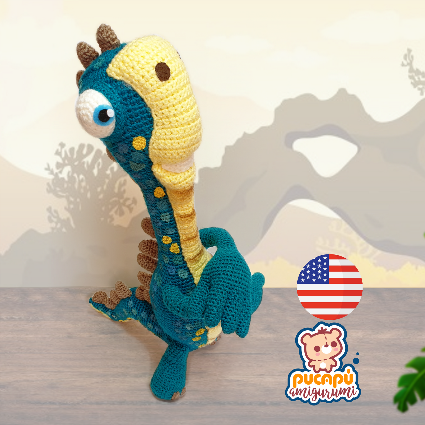 Dinosaurio Bill Patrón Amigurumi PDF