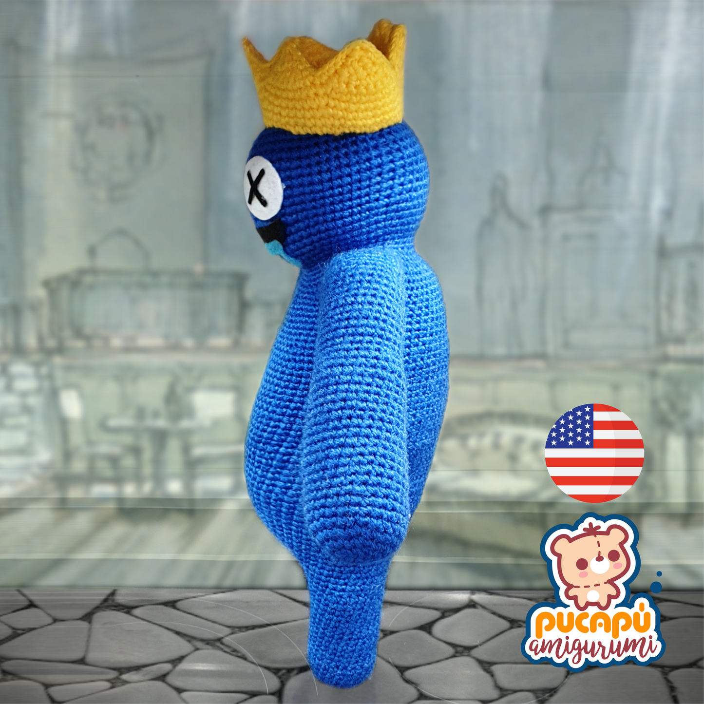 Blue de Raimbow Friends Patrón Amigurumi PDF