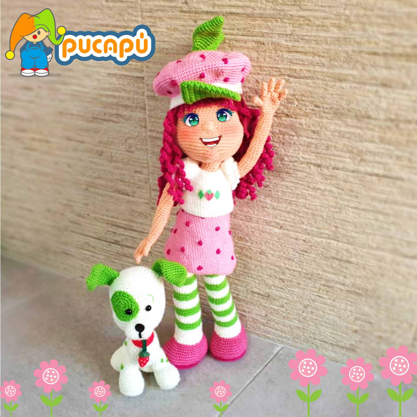 Niña de fresa Patrón