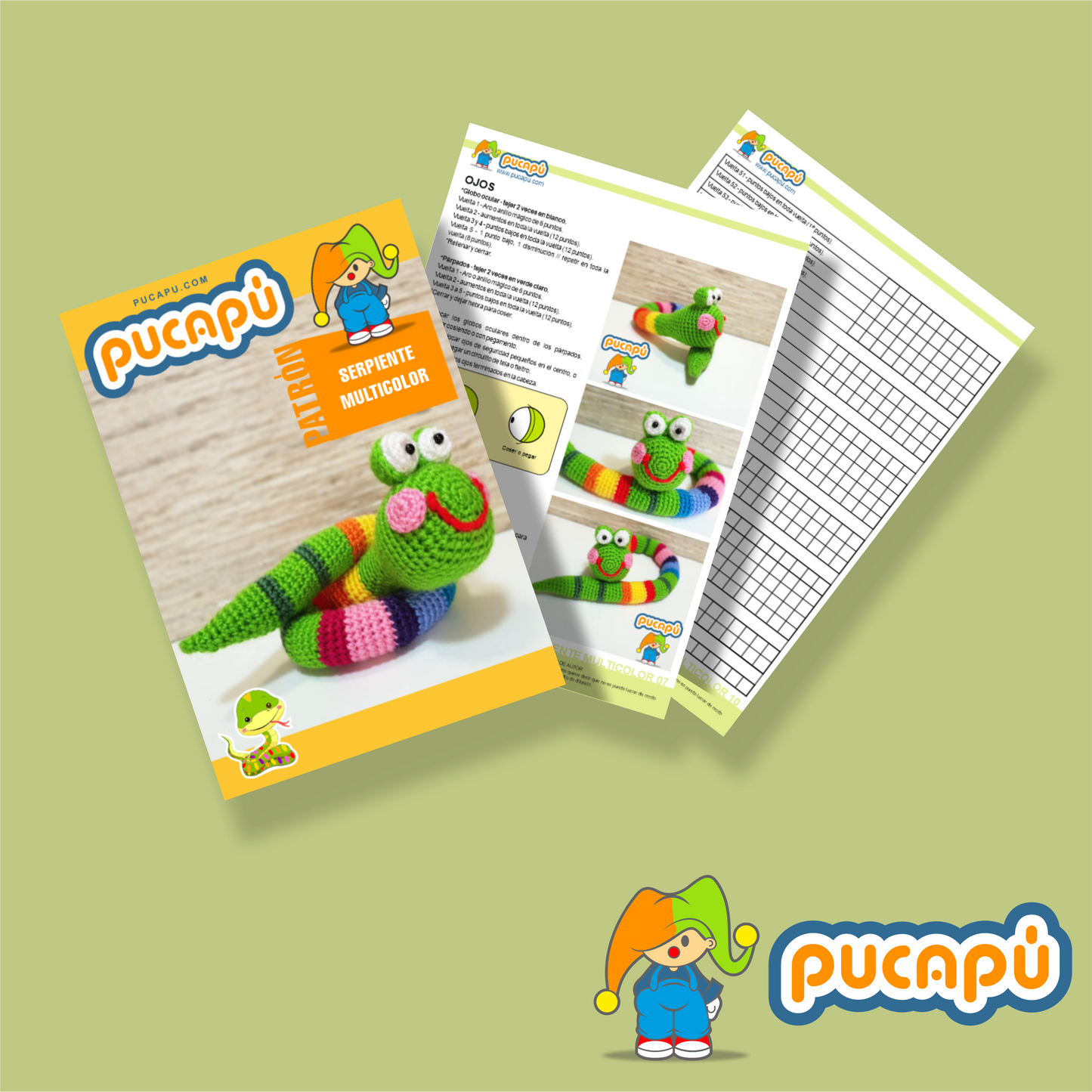 Serpiente Multicolor Patrón